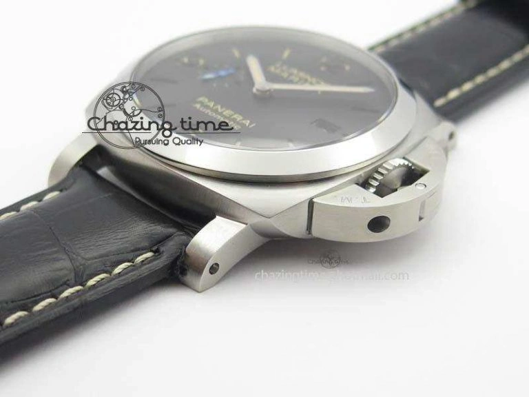 PAM1312 S ZF 1:1 Best Edition Black Dial On Black Leather Strap P ZipUp 8487