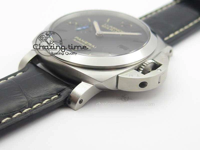 PAM1312 S ZF 1:1 Best Edition Black Dial On Black Leather Strap P ZipUp 8487
