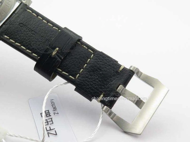 PAM1312 S ZF 1:1 Best Edition Black Dial On Black Leather Strap P ZipUp 8487
