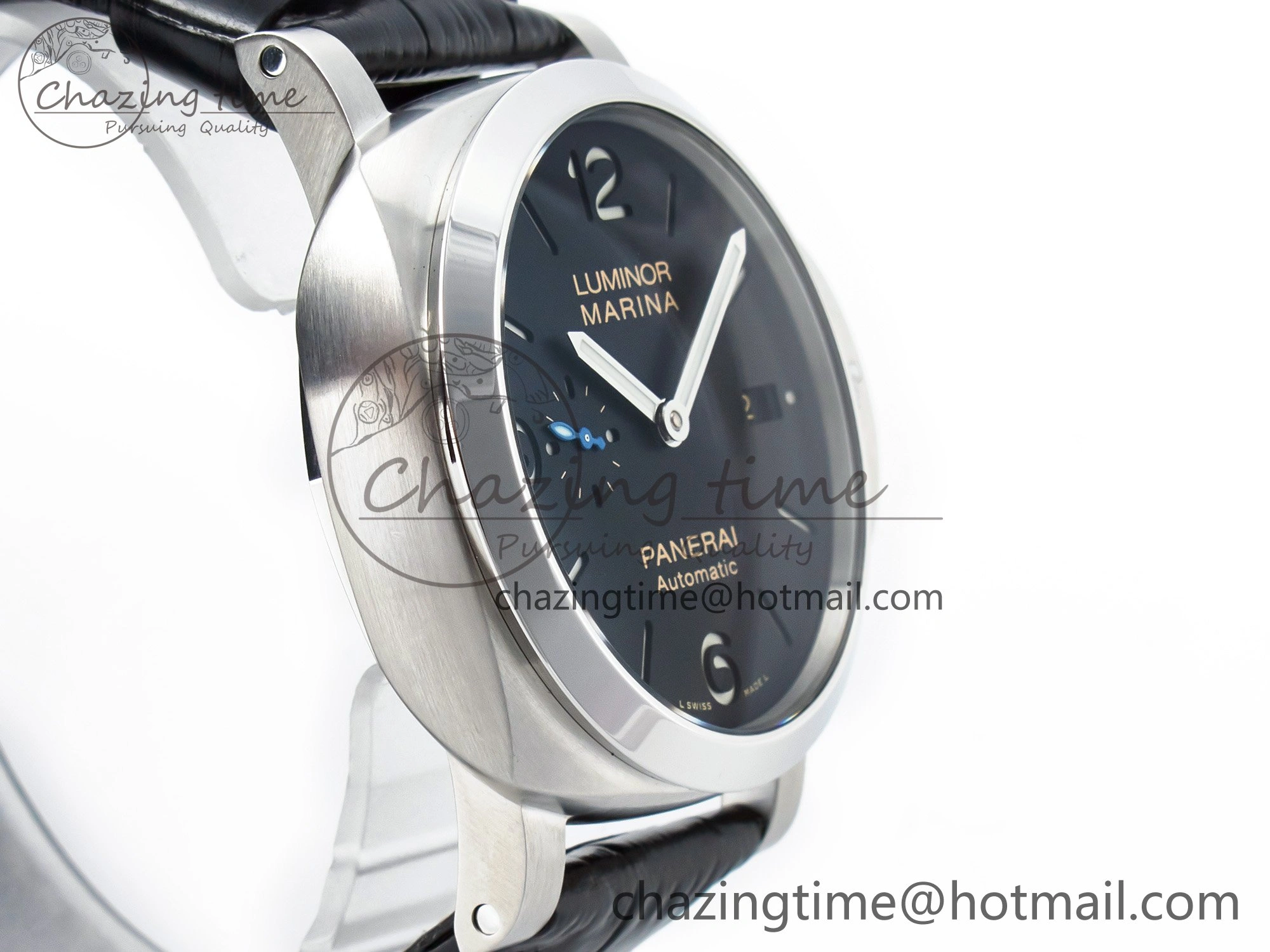 EyeCatching PAM1312 W TTF 1:1 Best Edition on Black Leather Strap P 8330
