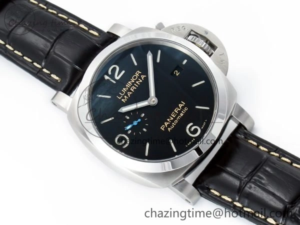 EyeCatching PAM1312 W TTF 1:1 Best Edition on Black Leather Strap P 8330