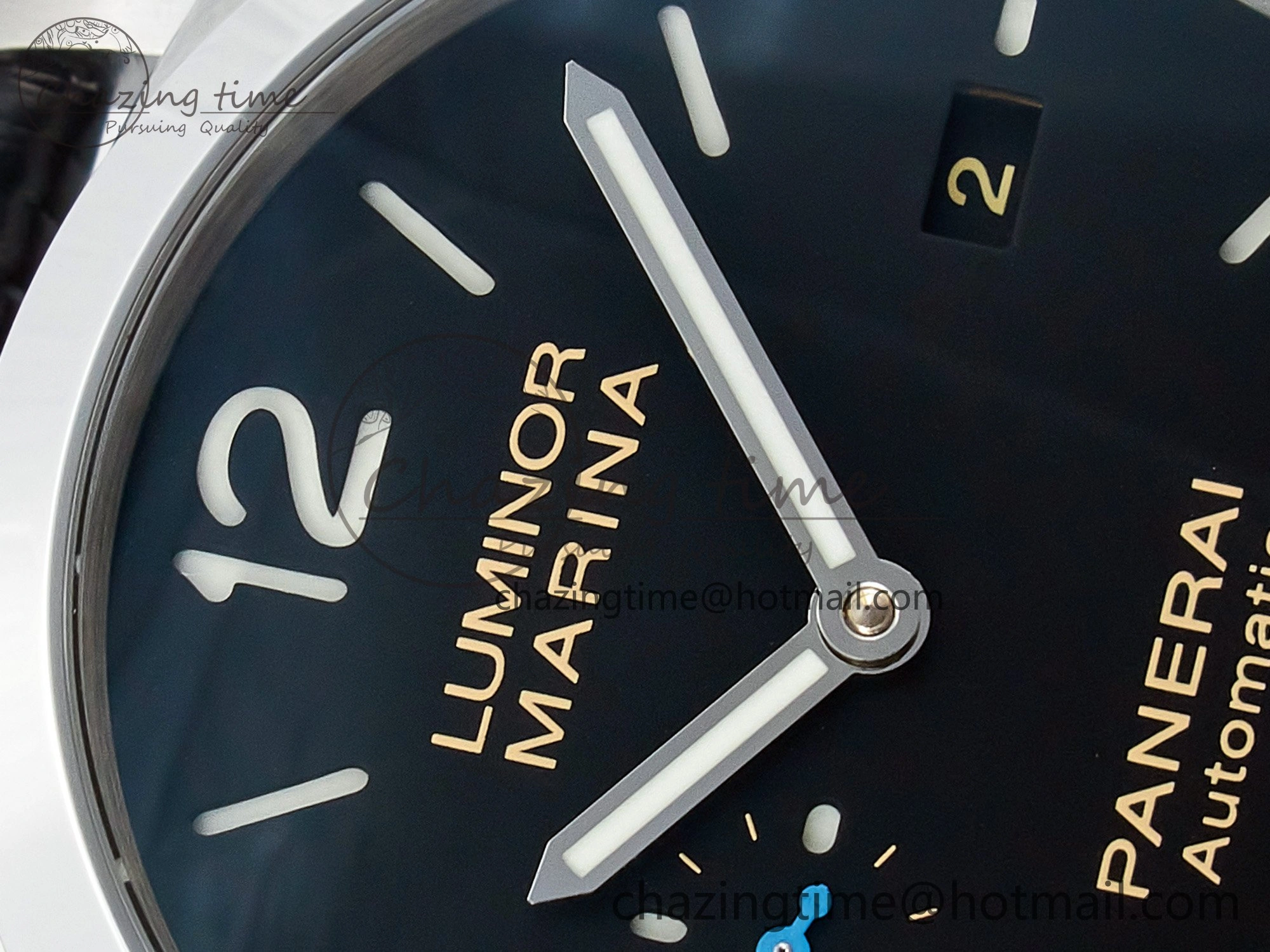 EyeCatching PAM1312 W TTF 1:1 Best Edition on Black Leather Strap P 8330