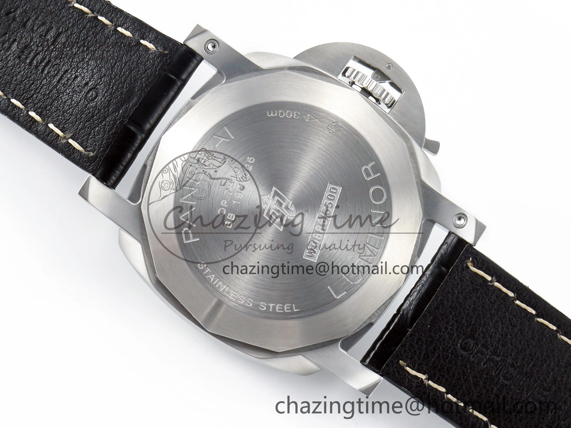 EyeCatching PAM1312 W TTF 1:1 Best Edition on Black Leather Strap P 8330