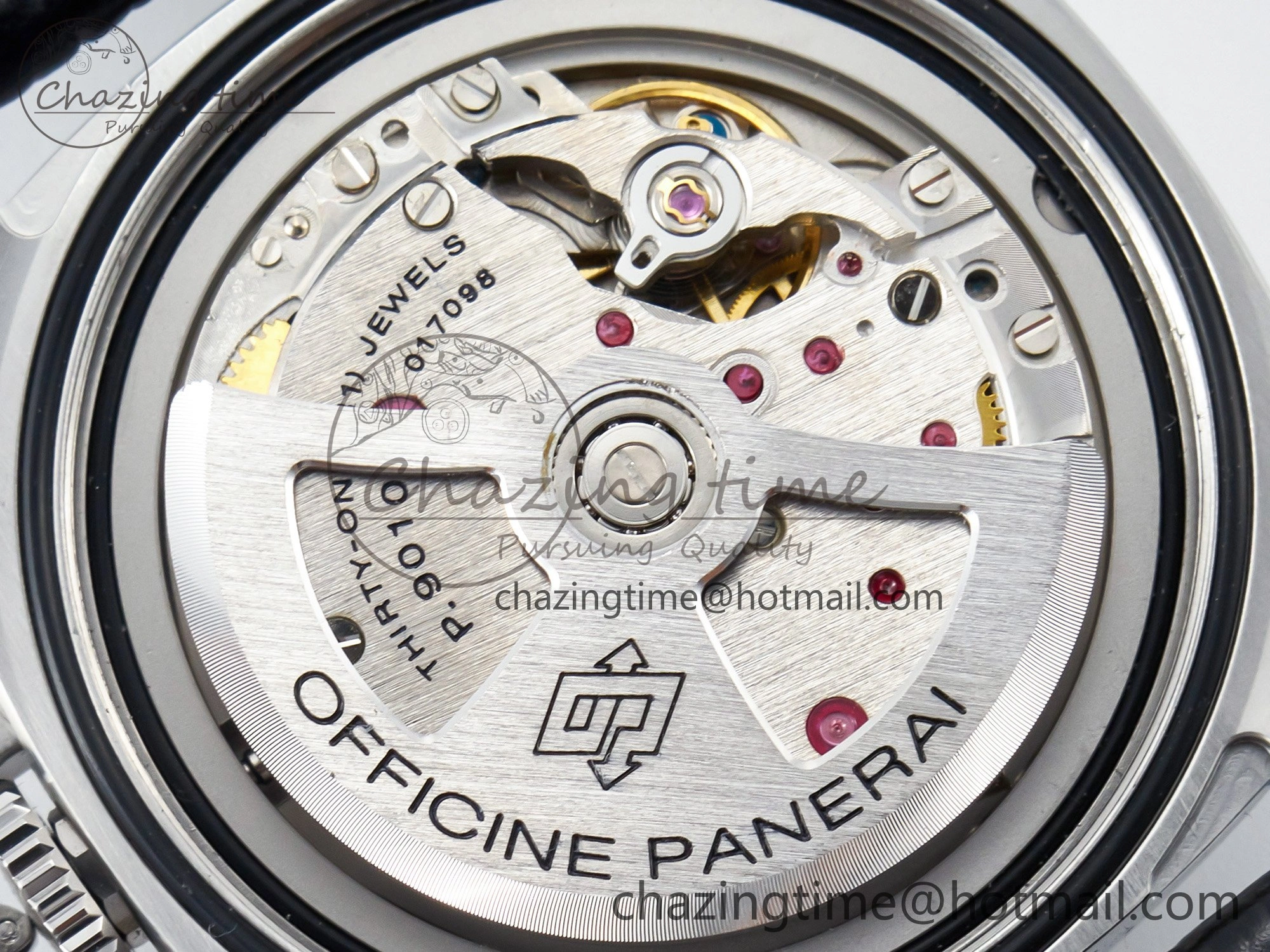 EyeCatching PAM1312 W TTF 1:1 Best Edition on Black Leather Strap P 8330