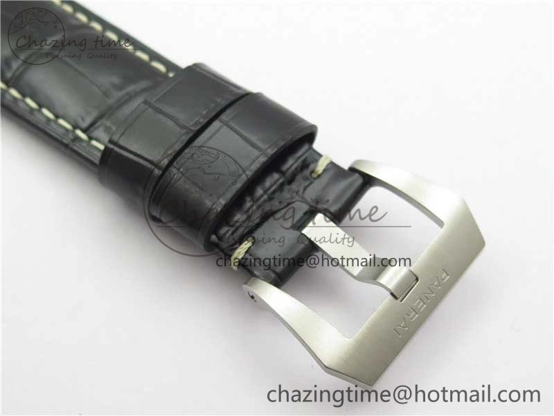 OnTrend PAM1312 W VSF 1:1 Best Edition Black Dial on Black Leather Strap P.9010 Clone 8385