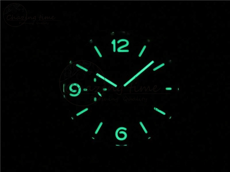 OnTrend PAM1312 W VSF 1:1 Best Edition Black Dial on Black Leather Strap P.9010 Clone 8385
