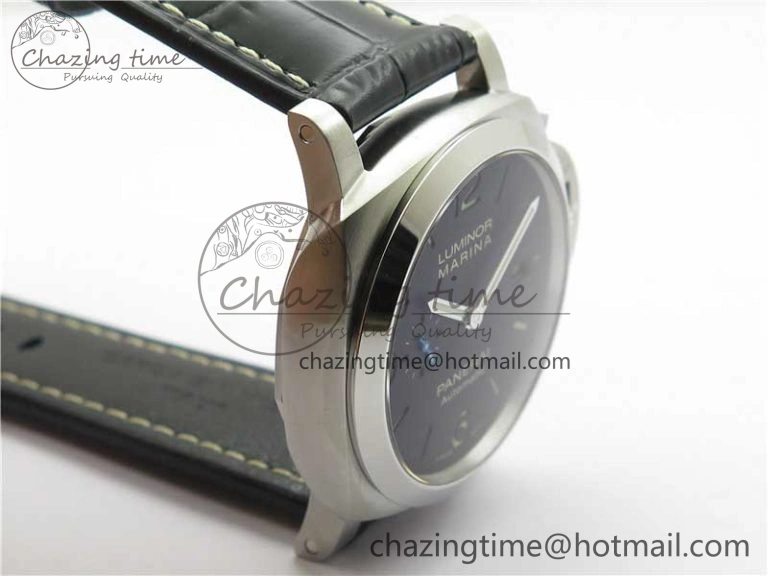 OnTrend PAM1312 W VSF 1:1 Best Edition Black Dial on Black Leather Strap P.9010 Clone 8385
