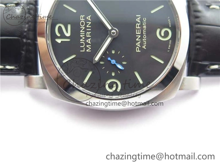 OnTrend PAM1312 W VSF 1:1 Best Edition Black Dial on Black Leather Strap P.9010 Clone 8385