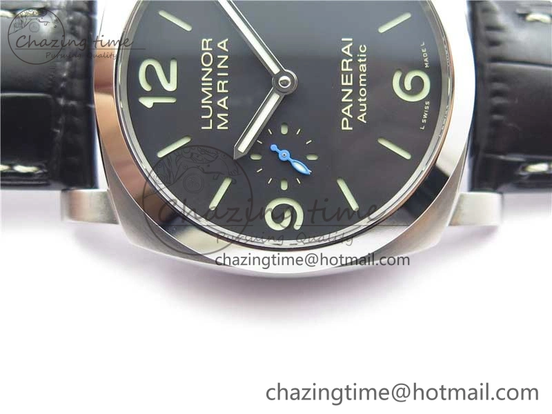 OnTrend PAM1312 W VSF 1:1 Best Edition Black Dial on Black Leather Strap P.9010 Clone 8385