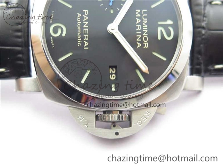 OnTrend PAM1312 W VSF 1:1 Best Edition Black Dial on Black Leather Strap P.9010 Clone 8385