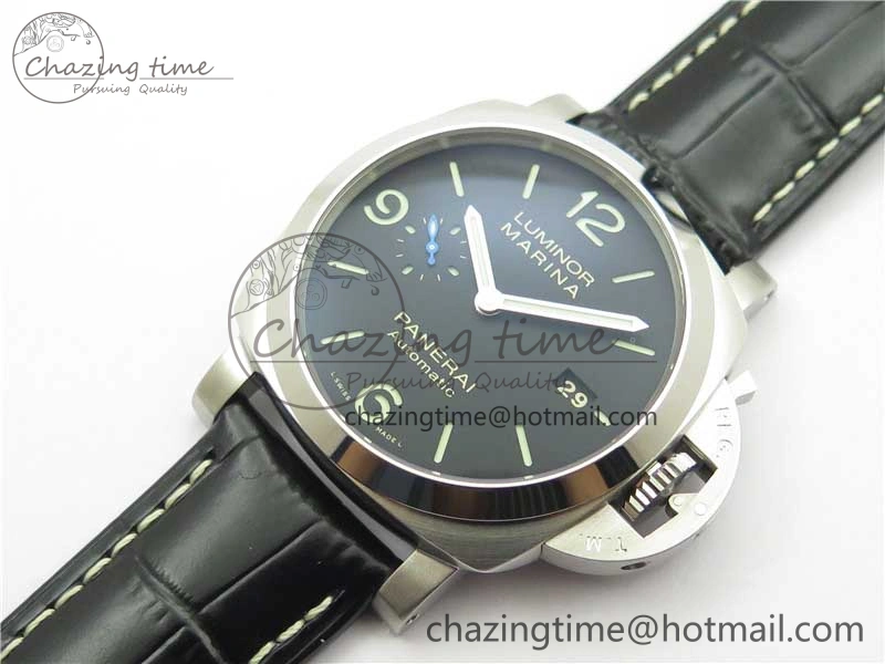 OnTrend PAM1312 W VSF 1:1 Best Edition Black Dial on Black Leather Strap P.9010 Clone 8385