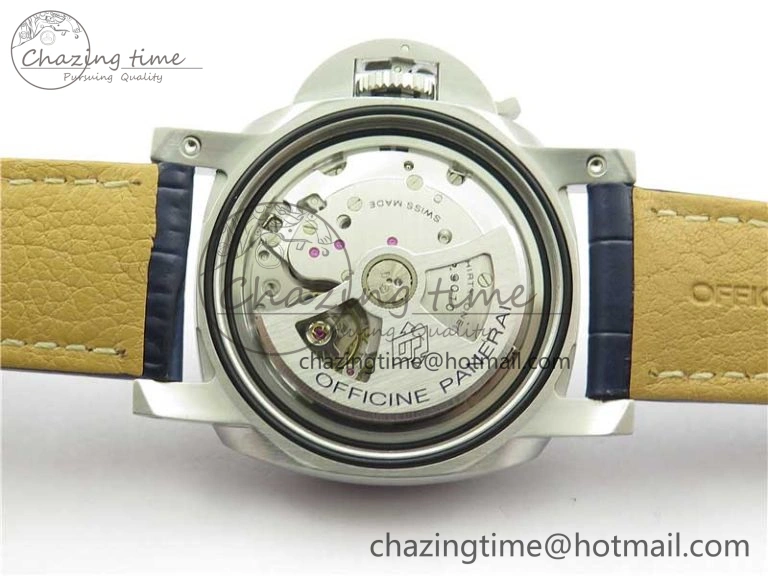 PAM1313 VSF 1:1 Best Edition Blue Dial on Blue Leather Strap P.9010 Clone EasyCare 8384