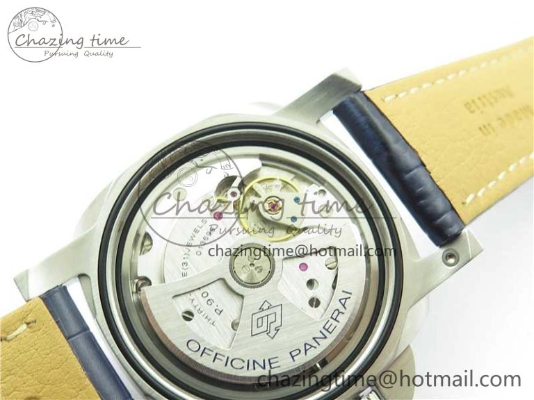 PAM1313 VSF 1:1 Best Edition Blue Dial on Blue Leather Strap P.9010 Clone EasyCare 8384