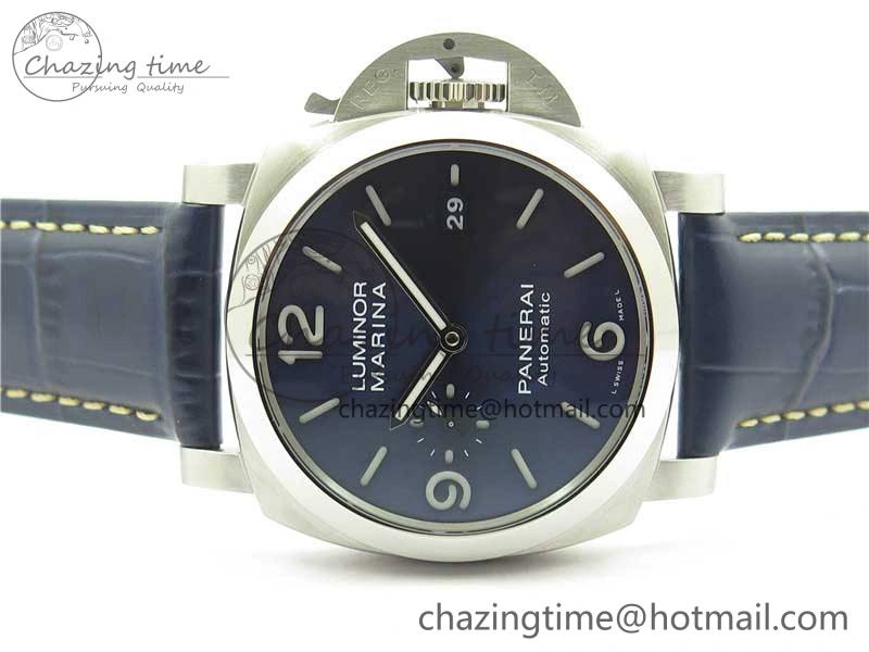 PAM1313 VSF 1:1 Best Edition Blue Dial on Blue Leather Strap P.9010 Clone EasyCare 8384