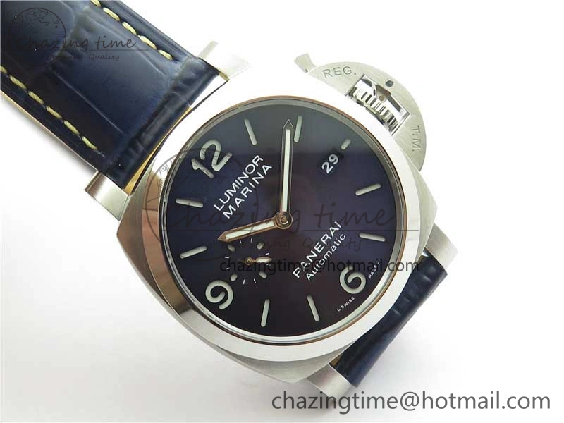 PAM1313 VSF 1:1 Best Edition Blue Dial on Blue Leather Strap P.9010 Clone EasyCare 8384