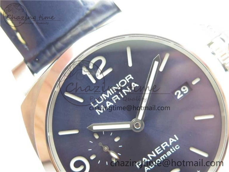 PAM1313 VSF 1:1 Best Edition Blue Dial on Blue Leather Strap P.9010 Clone EasyCare 8384