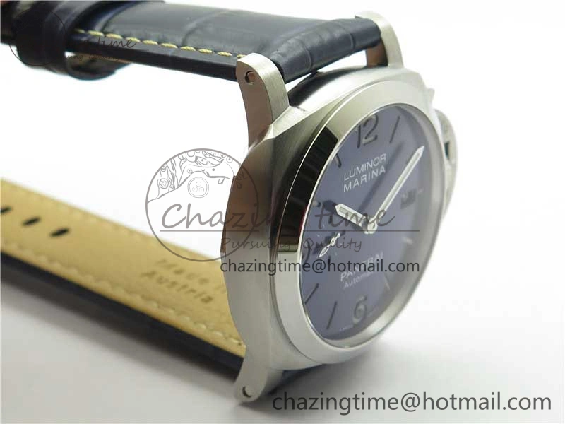 PAM1313 VSF 1:1 Best Edition Blue Dial on Blue Leather Strap P.9010 Clone EasyCare 8384