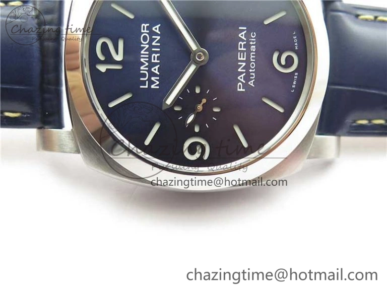 PAM1313 VSF 1:1 Best Edition Blue Dial on Blue Leather Strap P.9010 Clone EasyCare 8384
