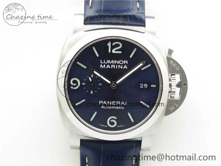 PAM1313 VSF 1:1 Best Edition Blue Dial on Blue Leather Strap P.9010 Clone EasyCare 8384
