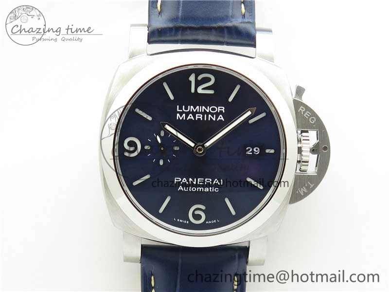 PAM1313 VSF 1:1 Best Edition Blue Dial on Blue Leather Strap P.9010 Clone EasyCare 8384