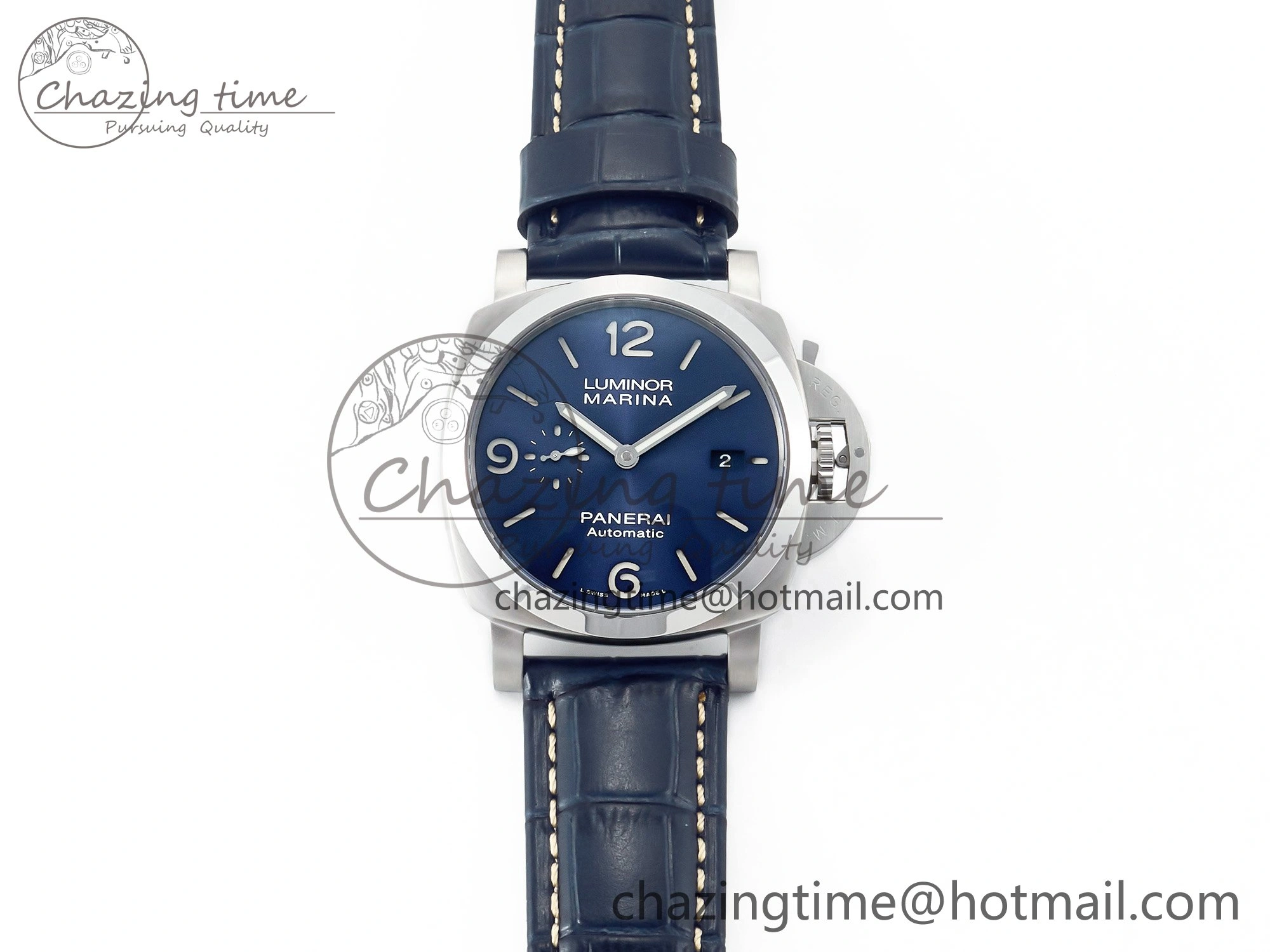 Trendy PAM1313 W TTF 1:1 Best Edition on Blue Leather Strap P 8326