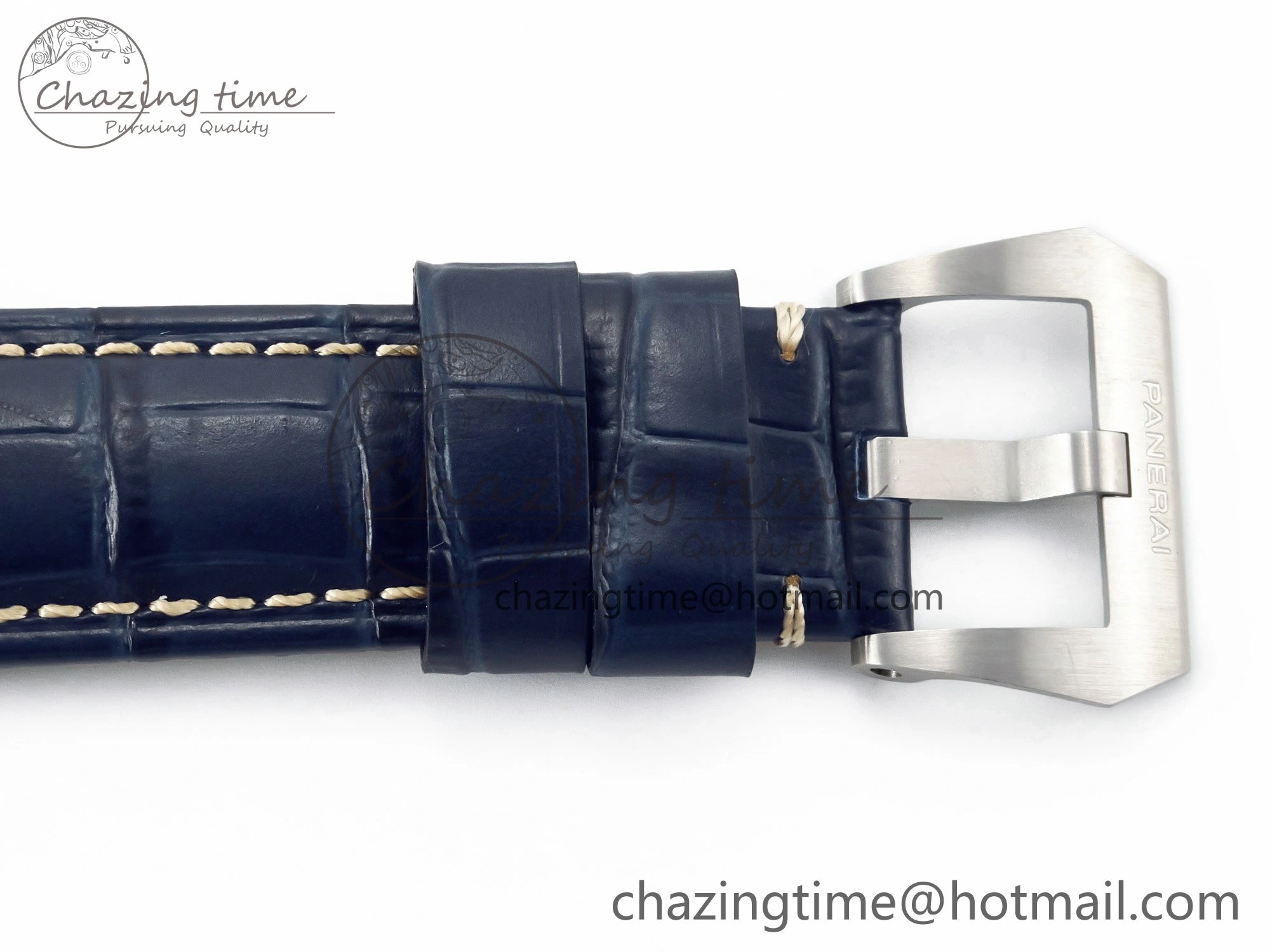 Trendy PAM1313 W TTF 1:1 Best Edition on Blue Leather Strap P 8326