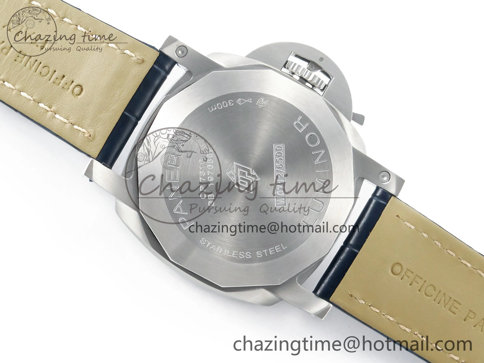Trendy PAM1313 W TTF 1:1 Best Edition on Blue Leather Strap P 8326