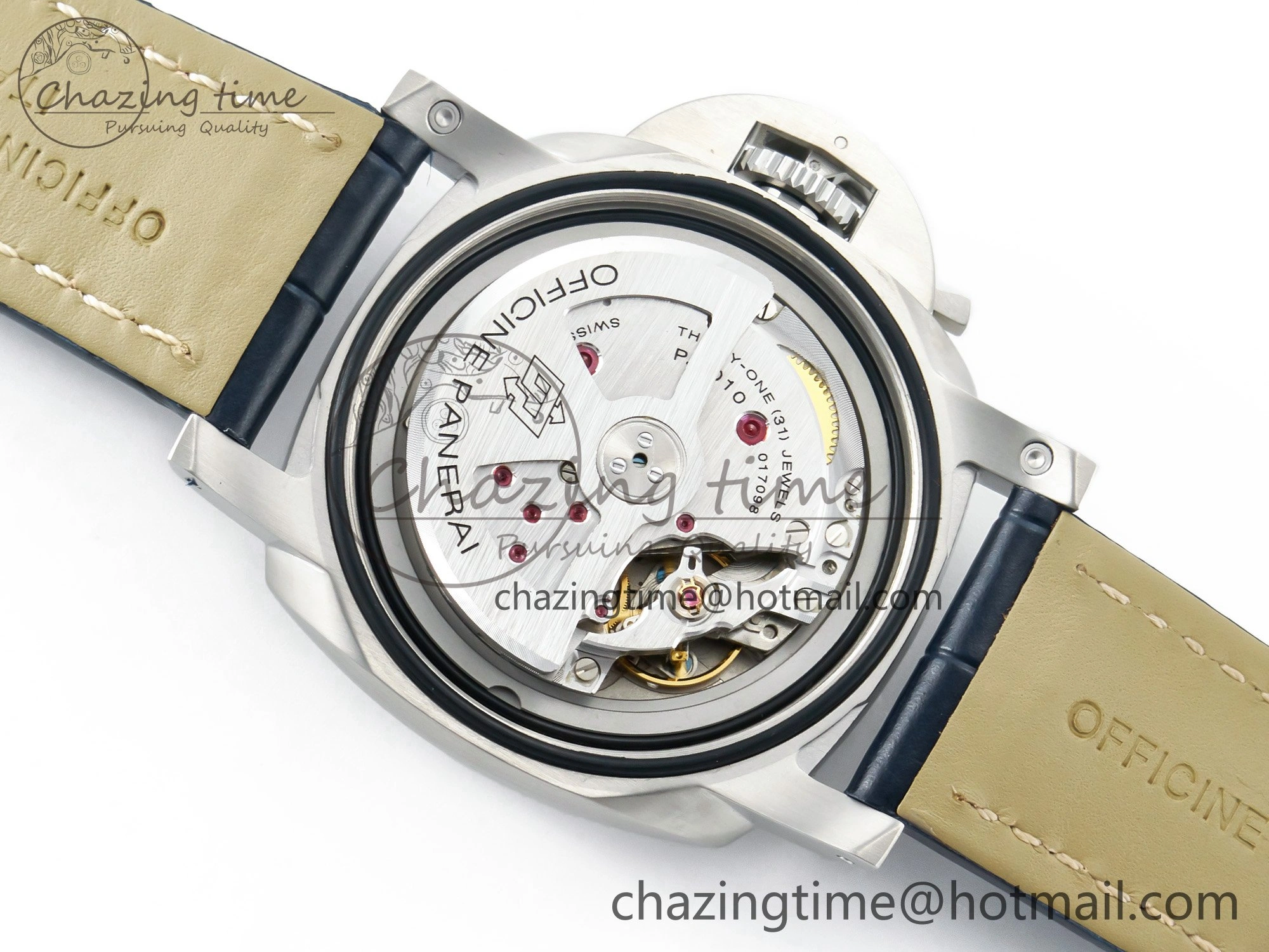 Trendy PAM1313 W TTF 1:1 Best Edition on Blue Leather Strap P 8326