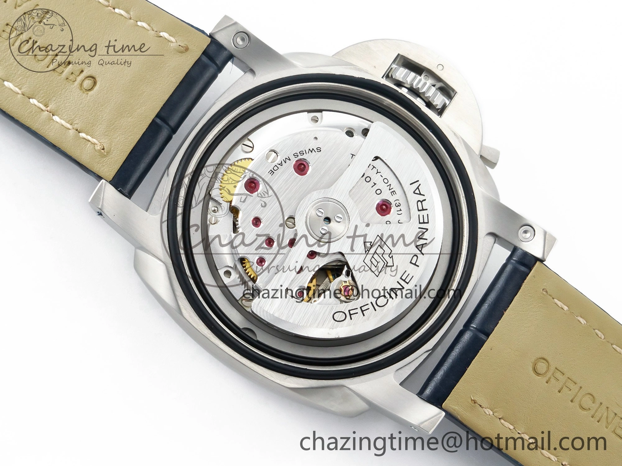 Trendy PAM1313 W TTF 1:1 Best Edition on Blue Leather Strap P 8326