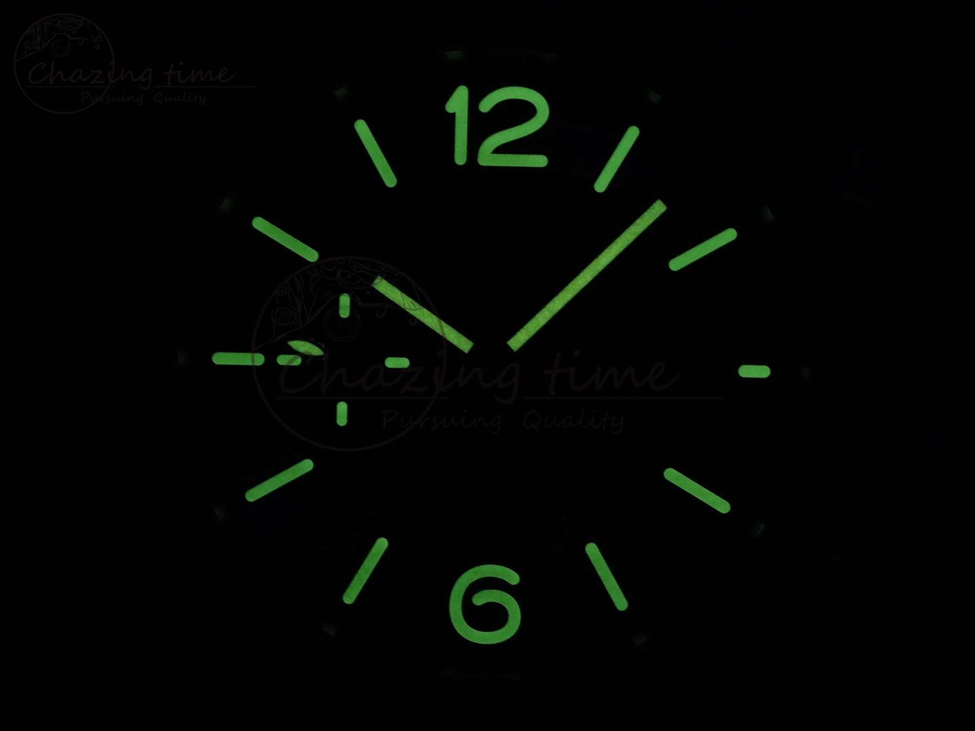 Sleek PAM1329 Luminor Due 42mm VSF 1:1 Best Edition Green Dial on Brown Leather Strap P 8314