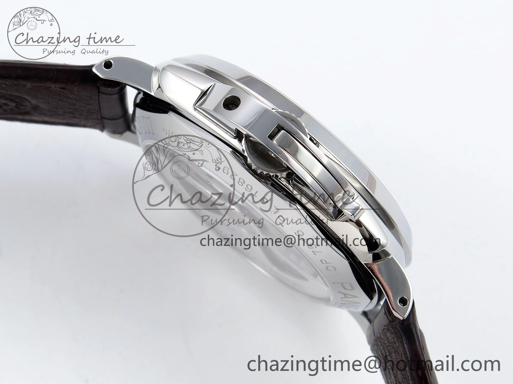 Sleek PAM1329 Luminor Due 42mm VSF 1:1 Best Edition Green Dial on Brown Leather Strap P 8314