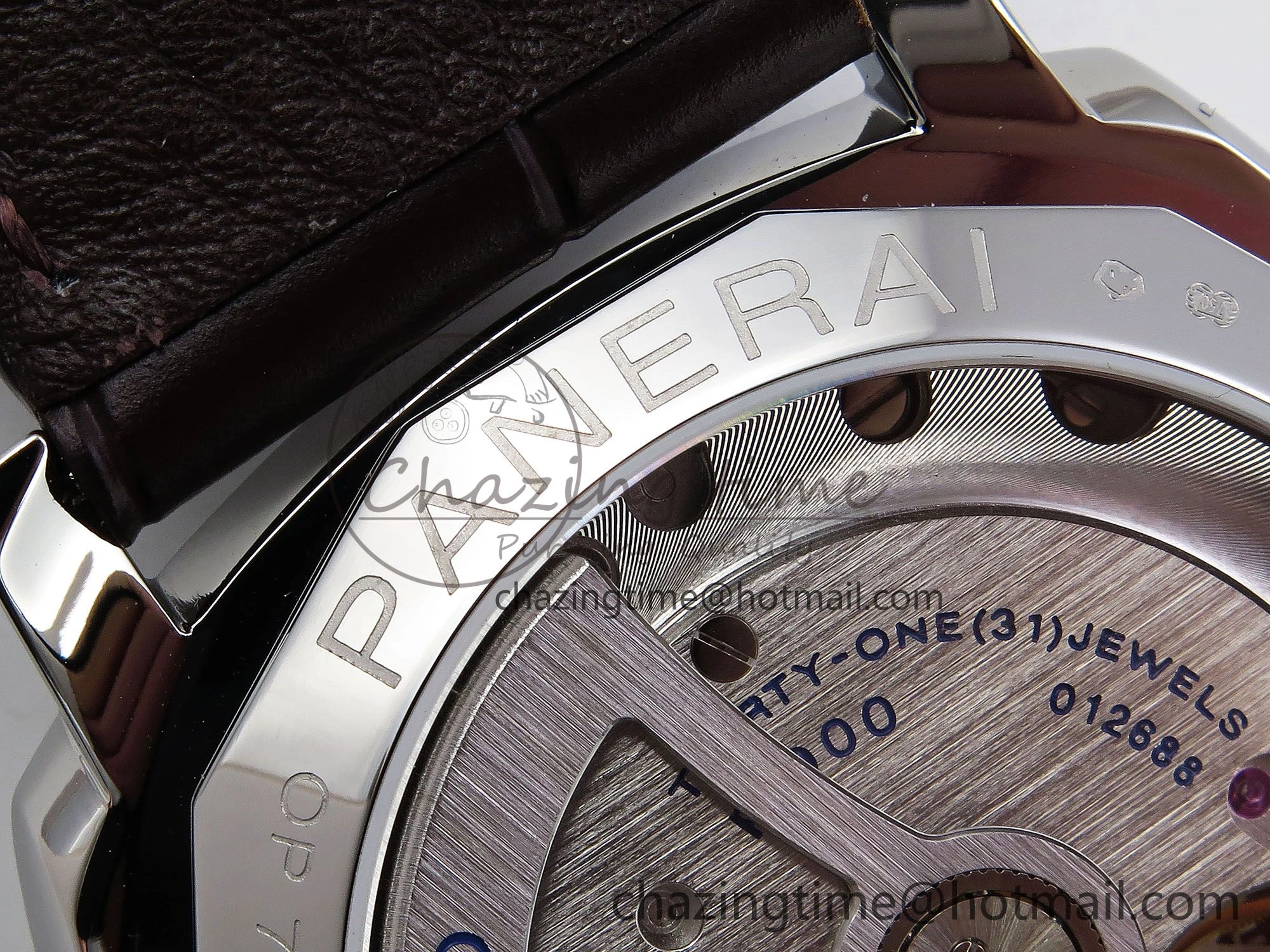 Sleek PAM1329 Luminor Due 42mm VSF 1:1 Best Edition Green Dial on Brown Leather Strap P 8314