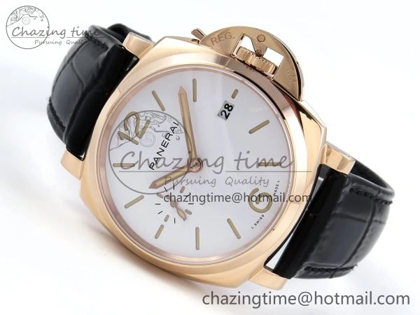 Unisex PAM1336 Luminor Due 42mm VSF Best Edition White Dial on Leather Strap P900 Clone 8328