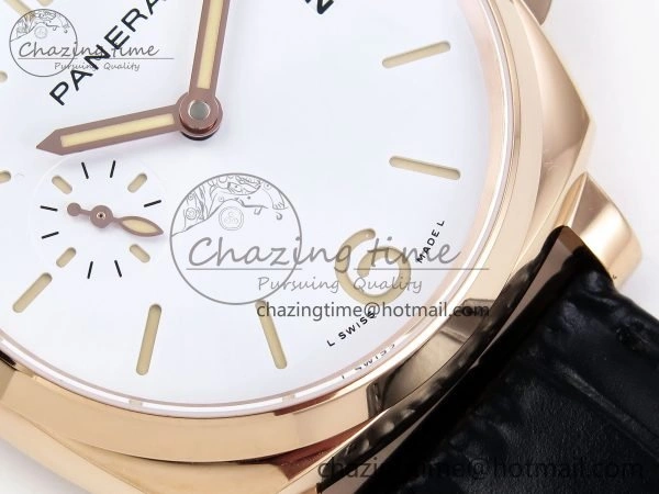 Unisex PAM1336 Luminor Due 42mm VSF Best Edition White Dial on Leather Strap P900 Clone 8328