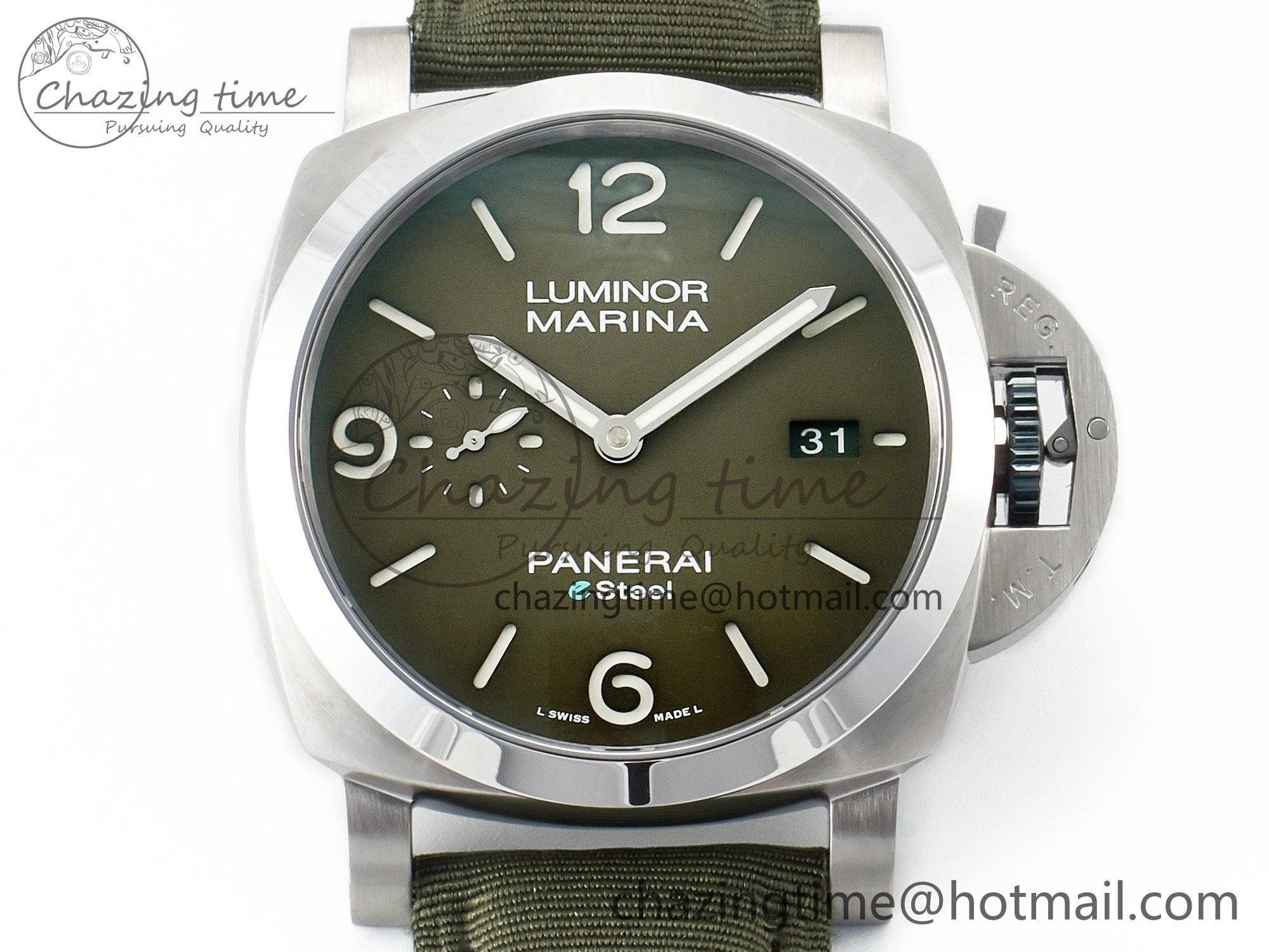 PAM1356 W TTF 1:1 Best Edition on Green Nylon Strap P Versatile 8329