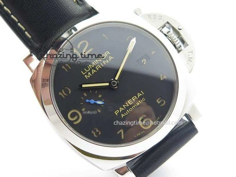 PAM1359 S ZF 1:1 Best Edition Black Dial On Black Leather Strap P Unique 8489