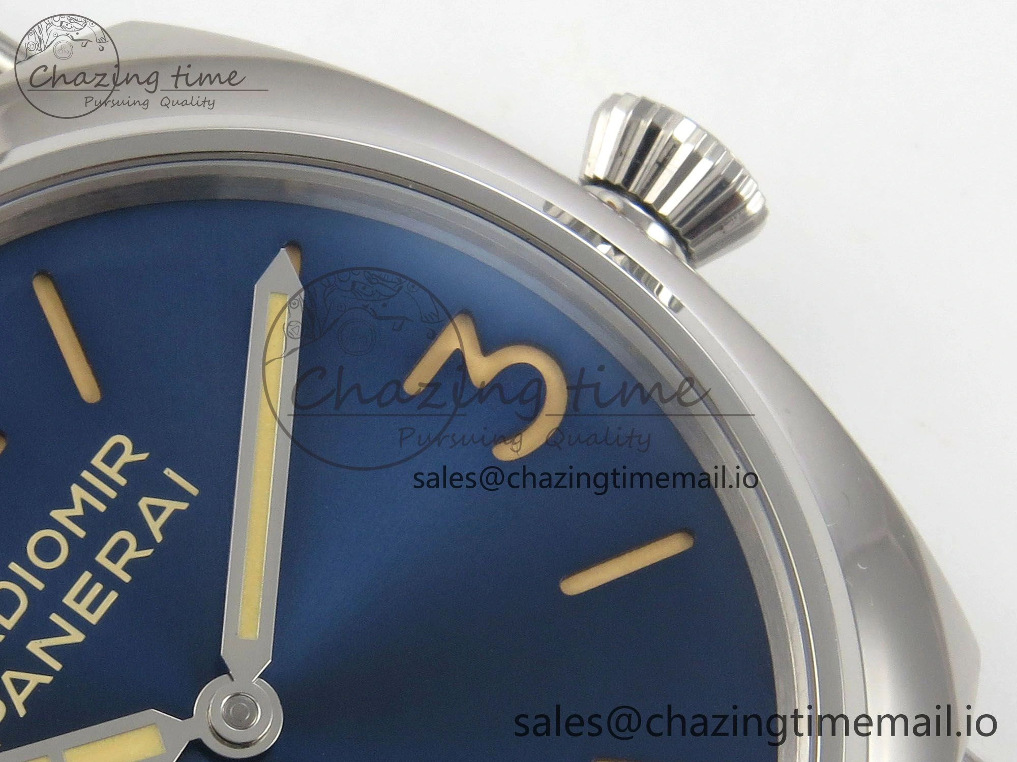 QuickDry PAM1383 HWF 1:1 Best Edition Blue Dial On Blue ASSO Leather Strap A 8296