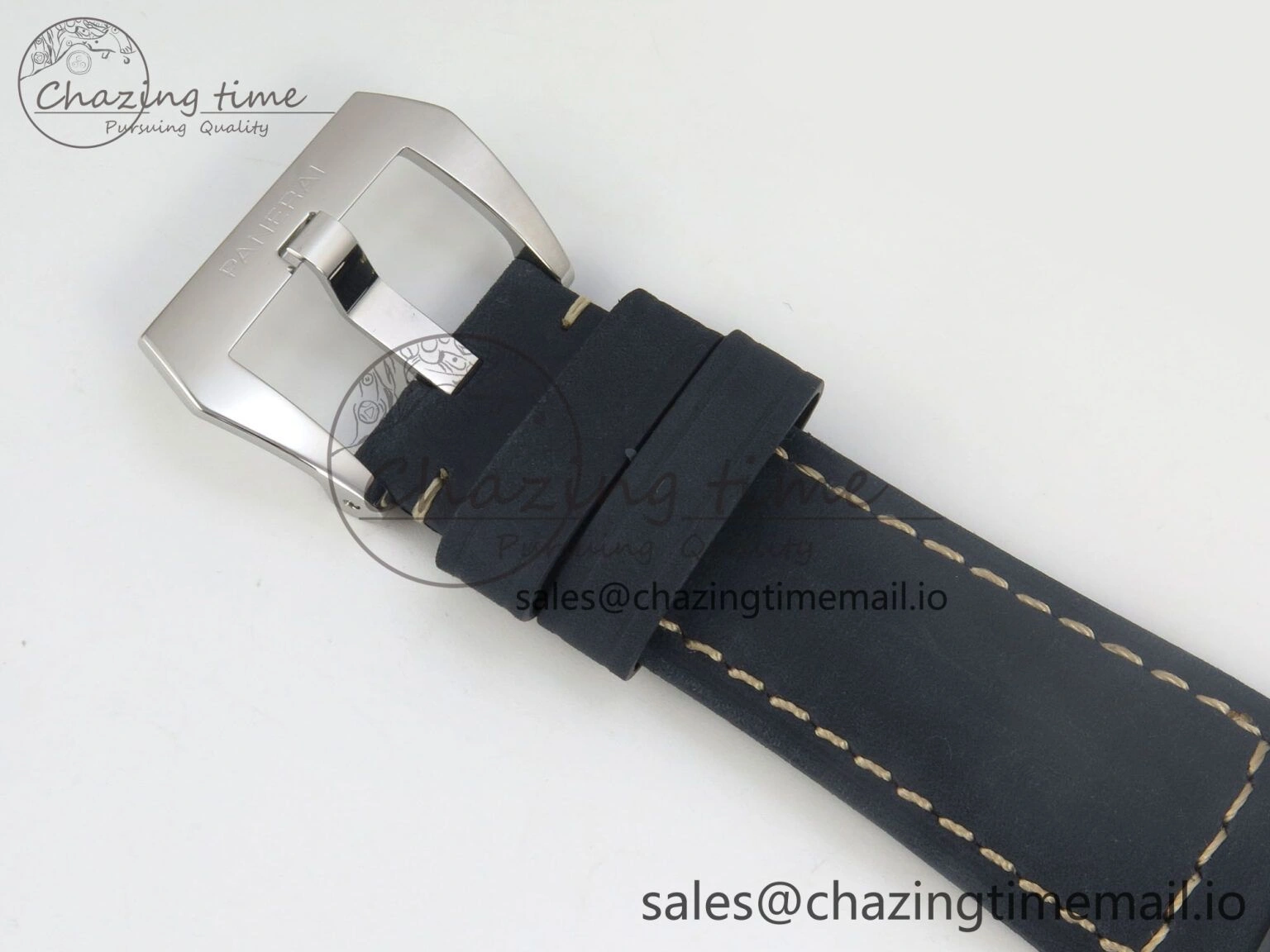 QuickDry PAM1383 HWF 1:1 Best Edition Blue Dial On Blue ASSO Leather Strap A 8296