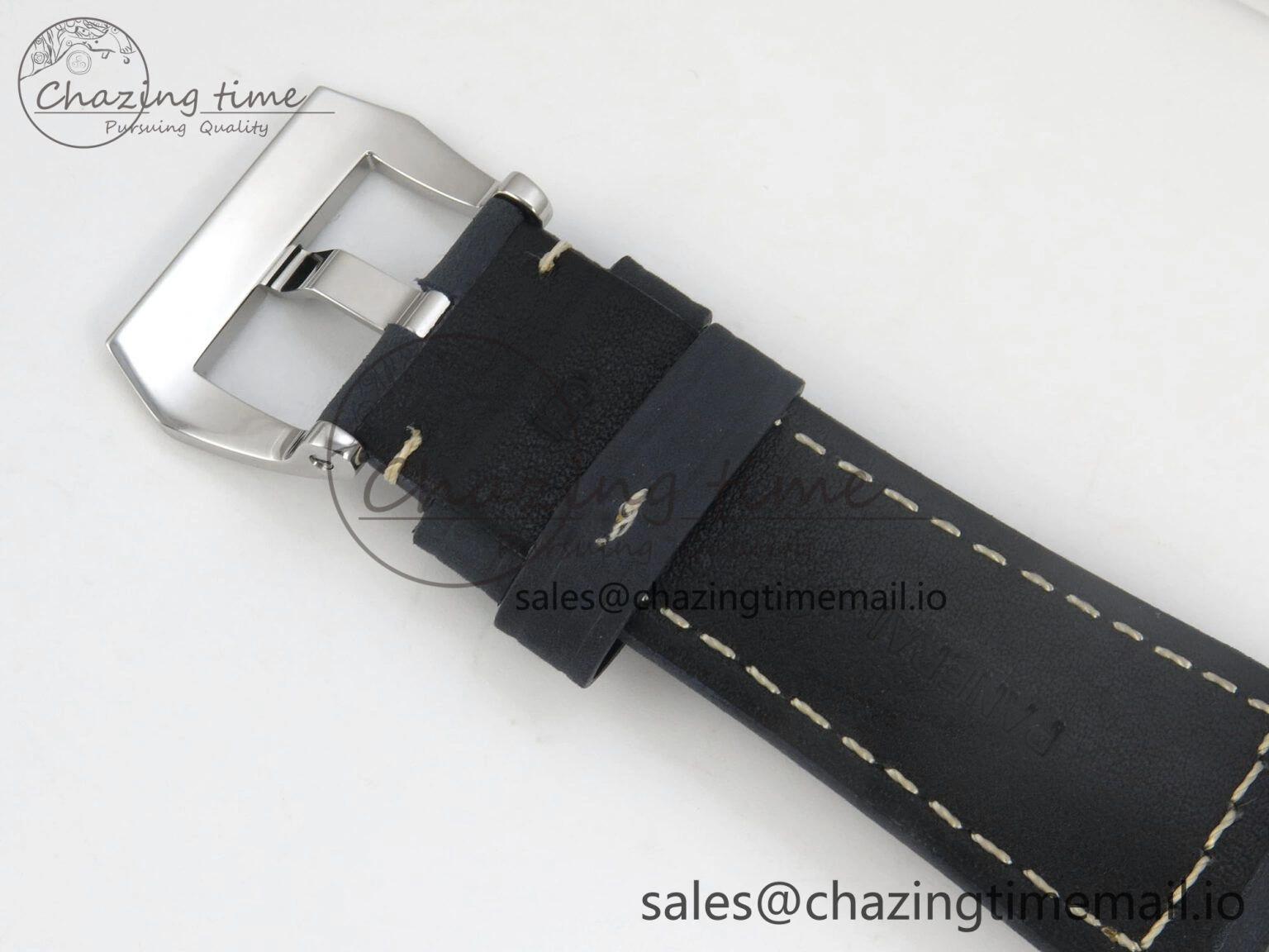 QuickDry PAM1383 HWF 1:1 Best Edition Blue Dial On Blue ASSO Leather Strap A 8296