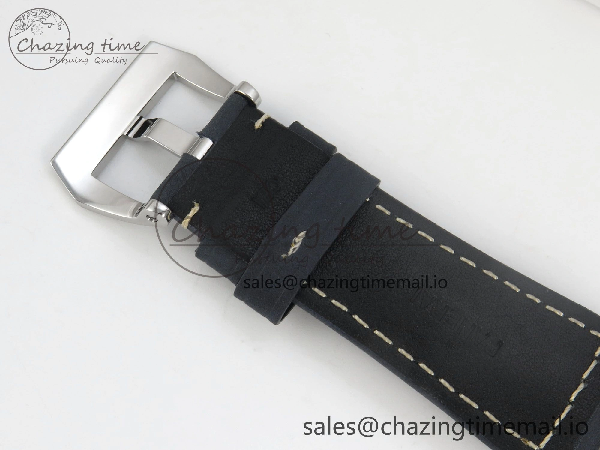 QuickDry PAM1383 HWF 1:1 Best Edition Blue Dial On Blue ASSO Leather Strap A 8296