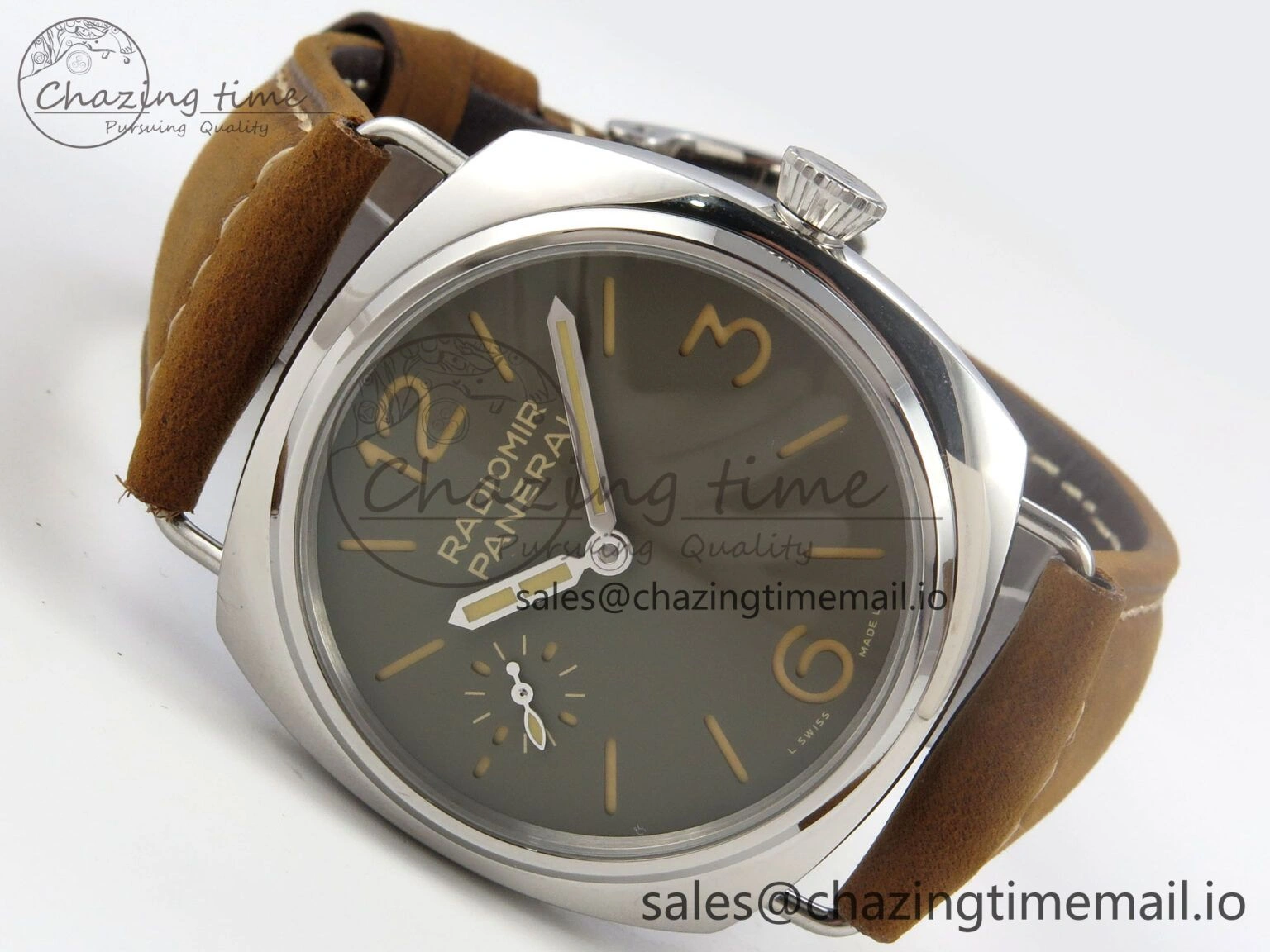 Sporty PAM1384 HWF 1:1 Best Edition Gray Dial On Brown ASSO Leather Strap A 8297