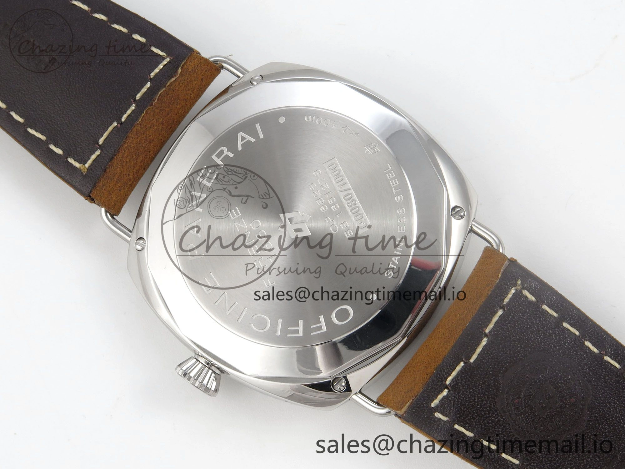 Sporty PAM1384 HWF 1:1 Best Edition Gray Dial On Brown ASSO Leather Strap A 8297