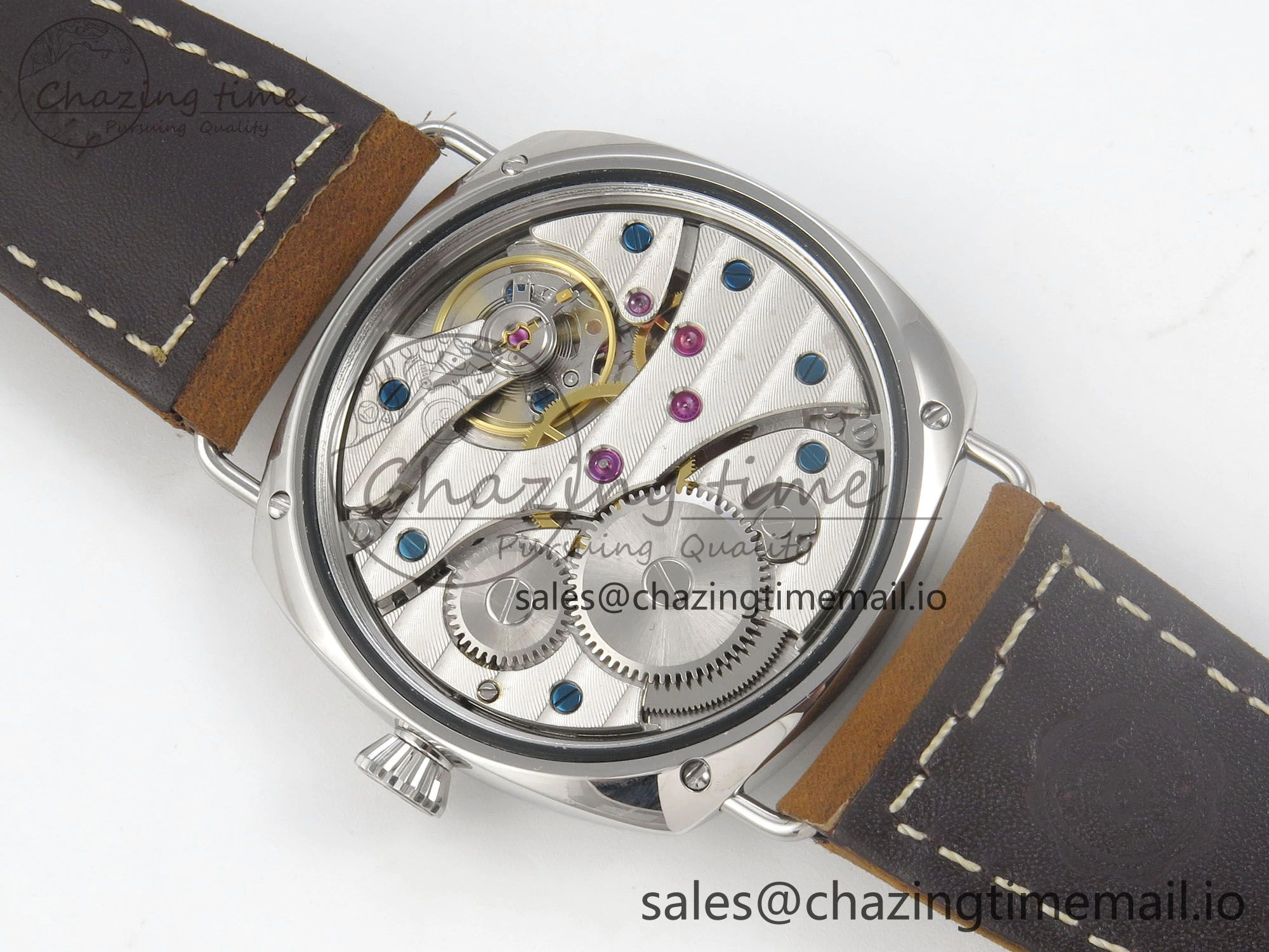 Sporty PAM1384 HWF 1:1 Best Edition Gray Dial On Brown ASSO Leather Strap A 8297