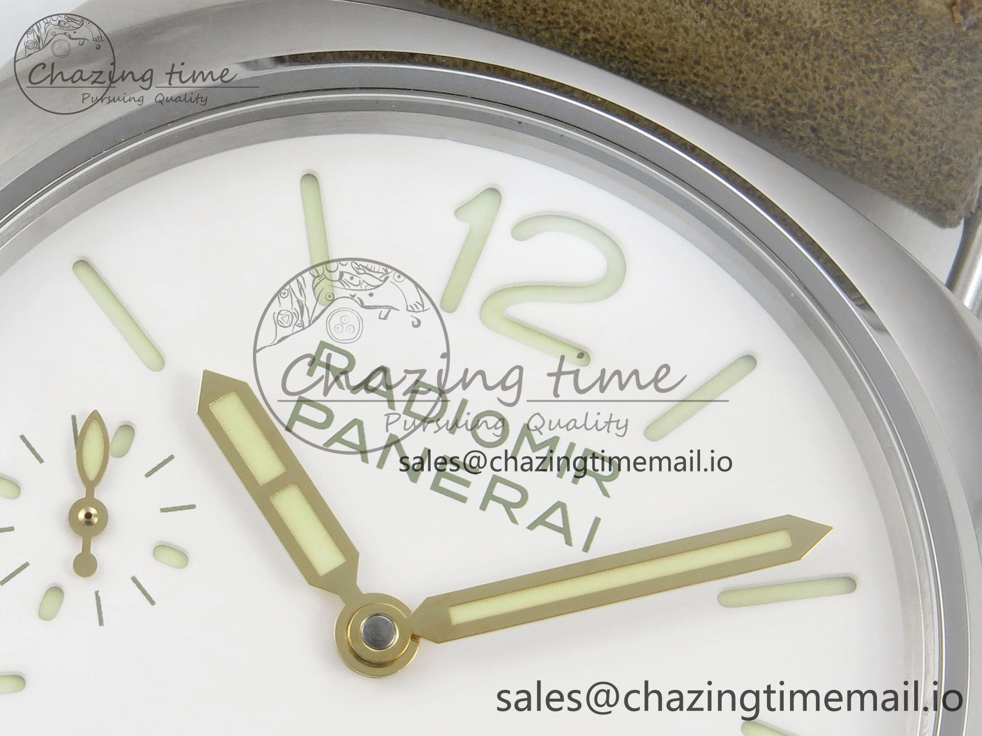 PAM1384 HWF 1:1 Best Edition White Dial On Brown ASSO Leather Strap A FreshLook 8298
