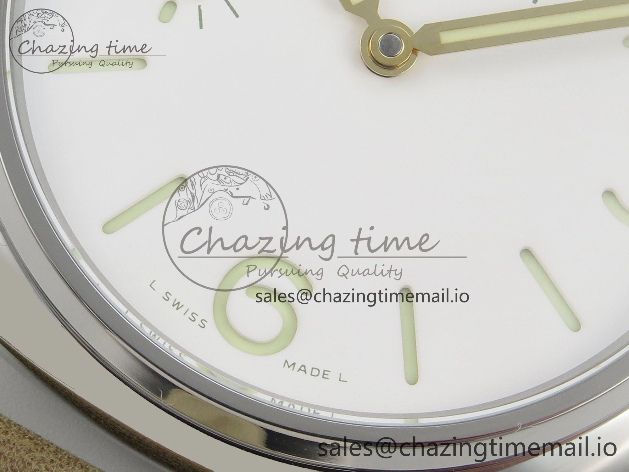 PAM1384 HWF 1:1 Best Edition White Dial On Brown ASSO Leather Strap A FreshLook 8298