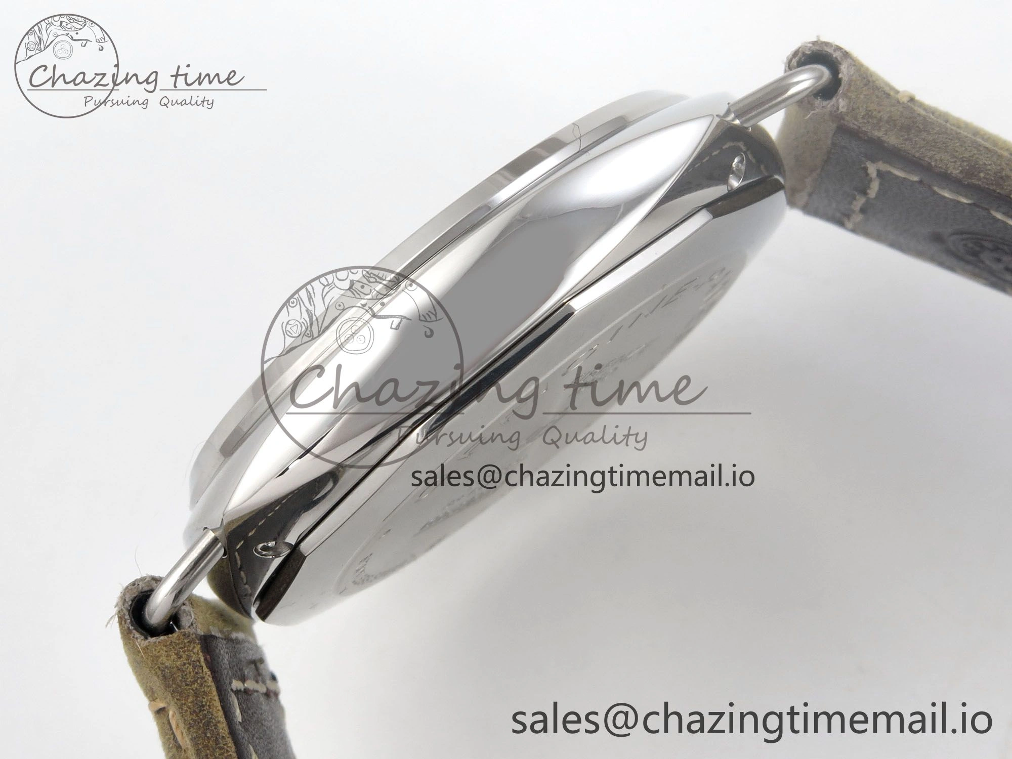 PAM1384 HWF 1:1 Best Edition White Dial On Brown ASSO Leather Strap A FreshLook 8298