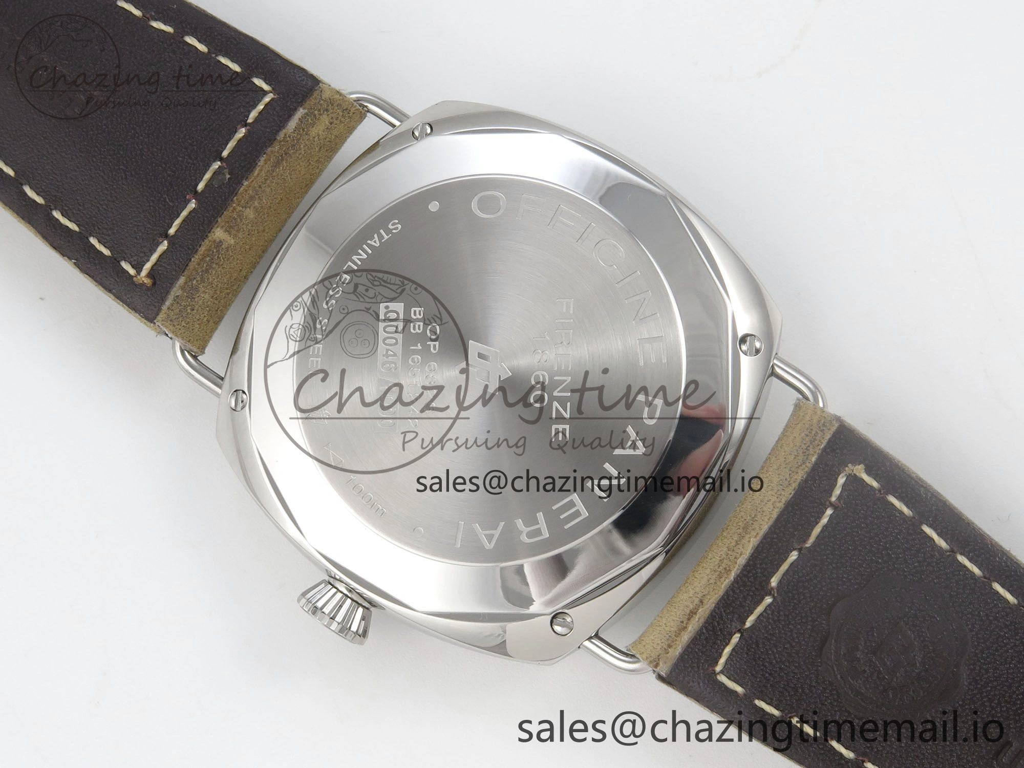 PAM1384 HWF 1:1 Best Edition White Dial On Brown ASSO Leather Strap A FreshLook 8298