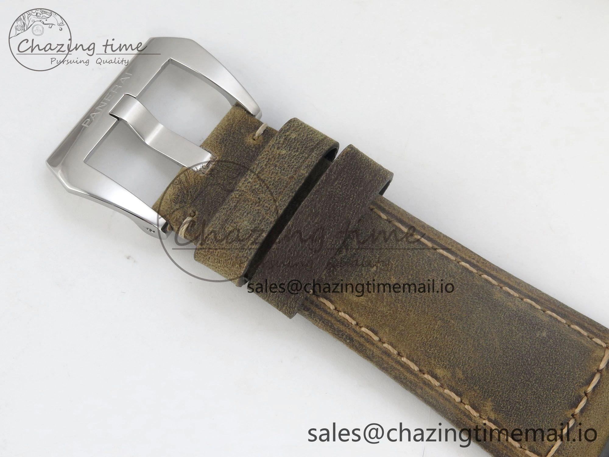 PAM1384 HWF 1:1 Best Edition White Dial On Brown ASSO Leather Strap A FreshLook 8298