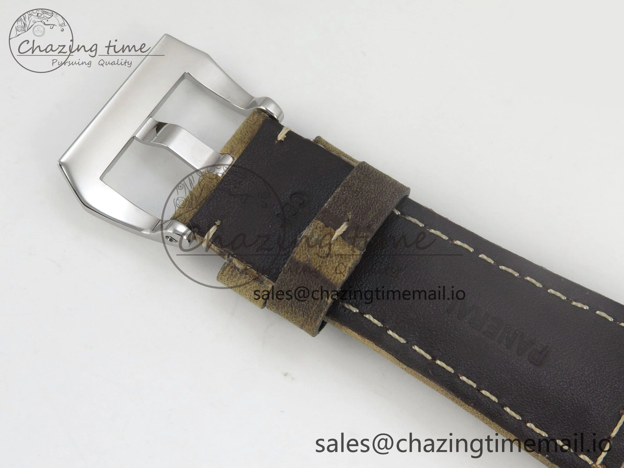 PAM1384 HWF 1:1 Best Edition White Dial On Brown ASSO Leather Strap A FreshLook 8298