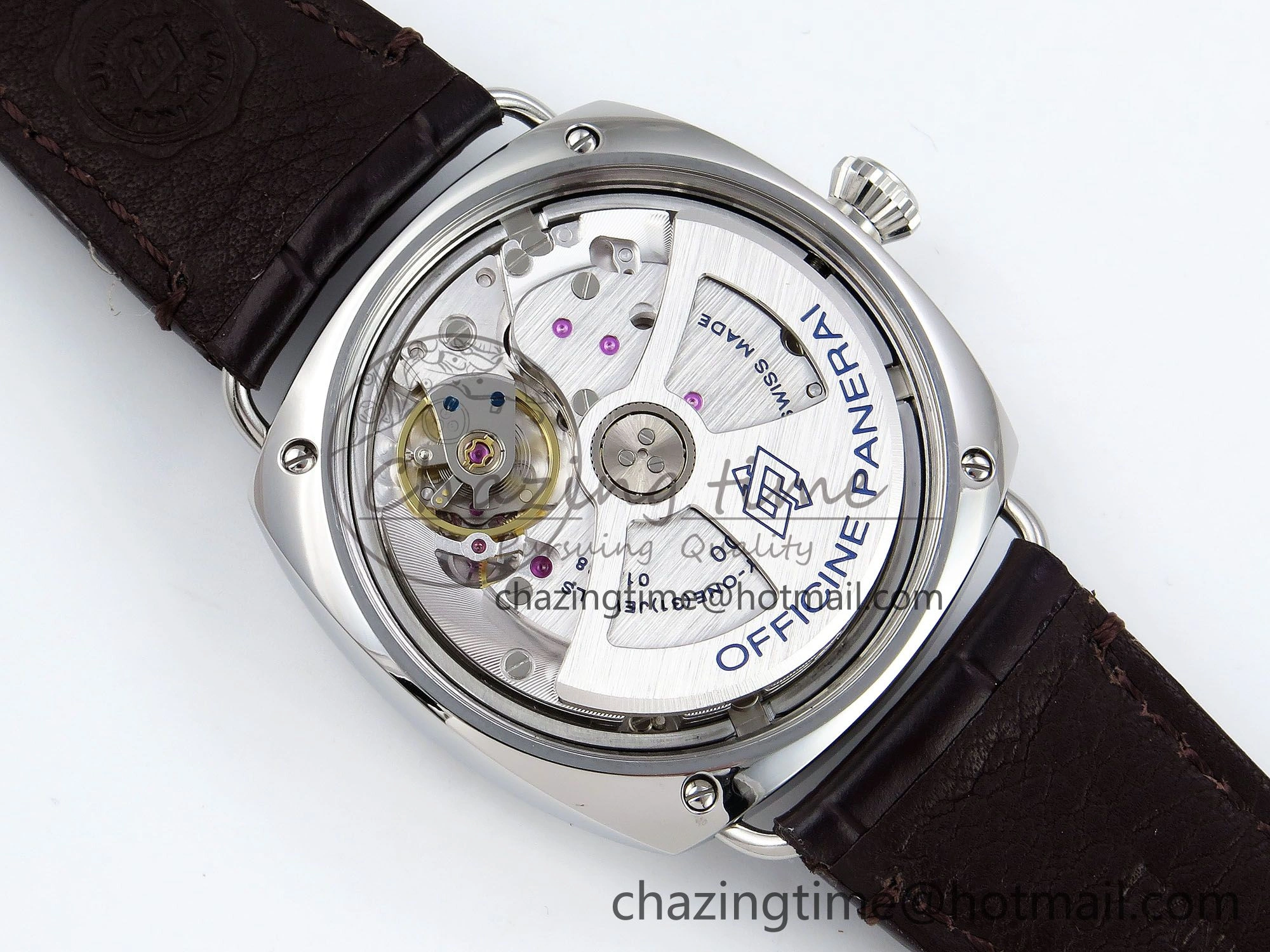 PAM1386 Radiomir 40mm VSF 1:1 Best Edition Green Dial on Brown Leather Strap P Neat 8315
